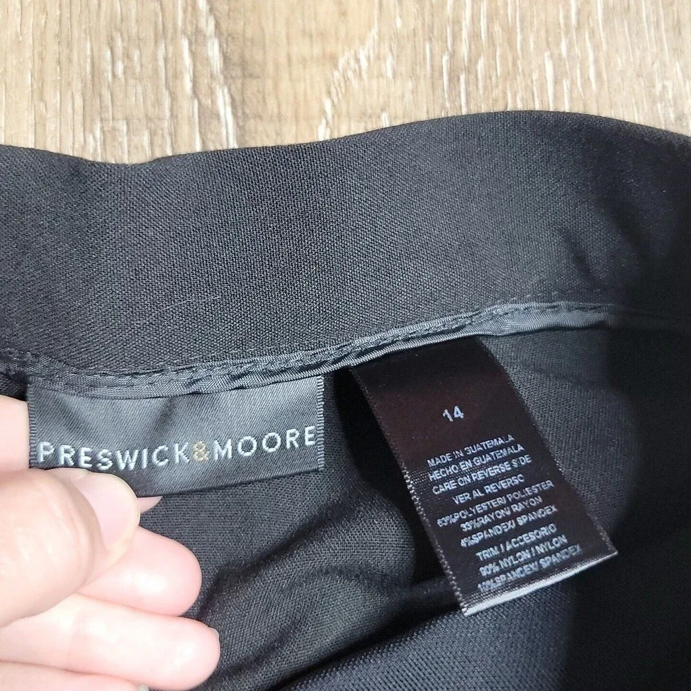 Preswick & Moore Career Dress Skirt ~ Sz 14 ~ Below Knee ~ Black
